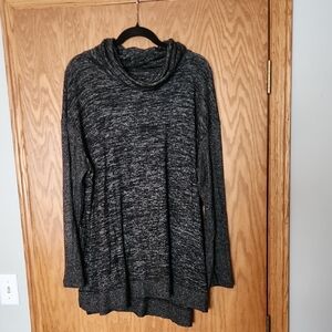 Sonoma Women's Charcoal Cowl Neck Sweater, Size 2x